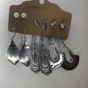 6 pc set Fashion Earrings Boho Style